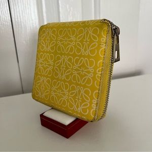 Loewe yellow square zip wallet